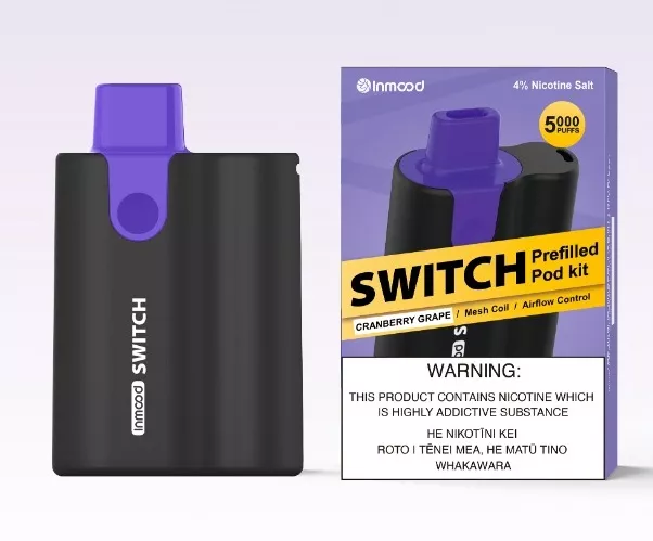 Switch Diposable Vape 5000 Puffs Rechargeable and Flavor Changeable Cranberry Grape