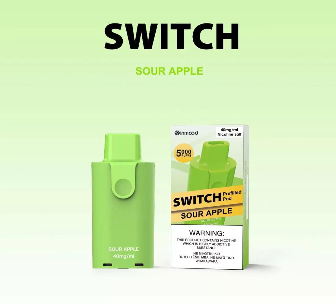 Switch Diposable Vape Pod Replacement Pod Only 5000 Puffs Sour Apple