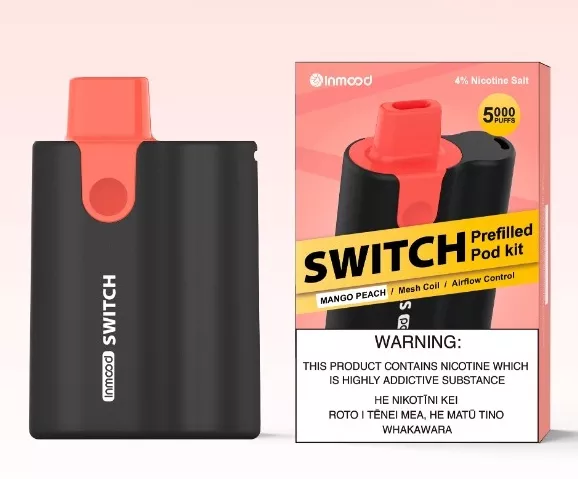 Switch Disposable Vape 5000 Puffs Rechargeable and Flavor Changeable Mango Peach