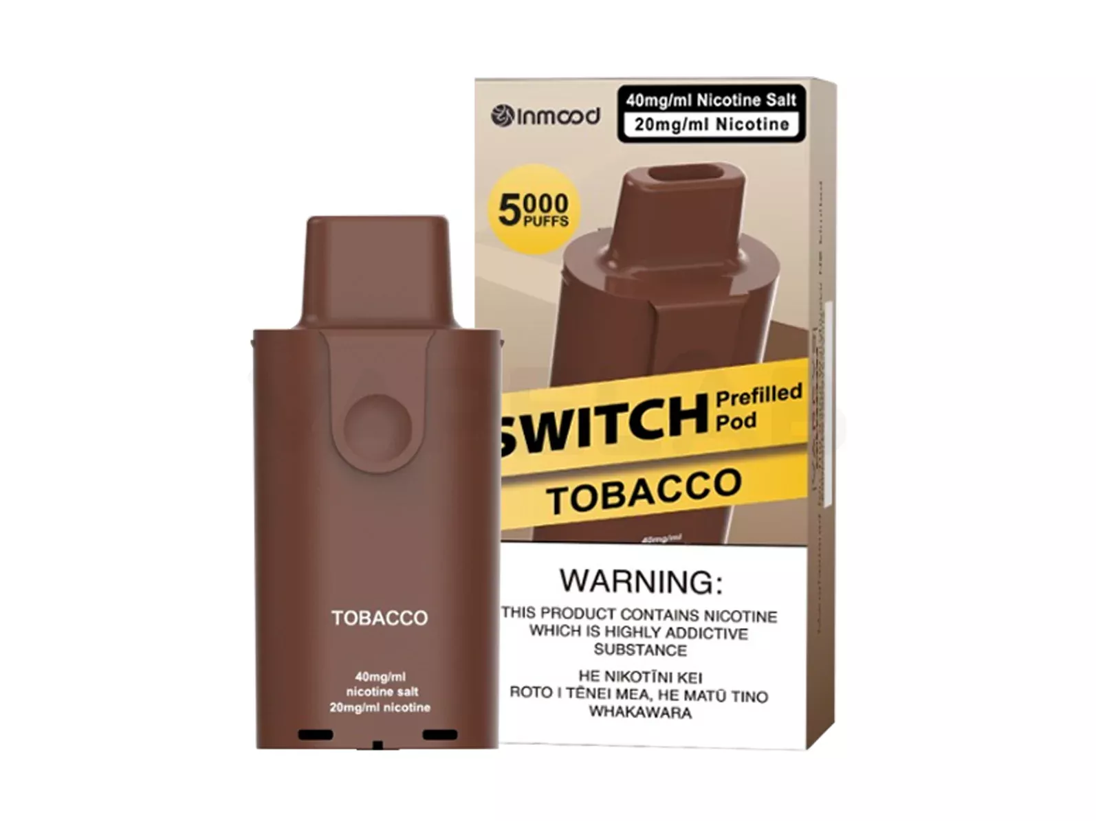 Inmood Tobacco Switch Disposable Vape Replacement Pod 5000 Puffs