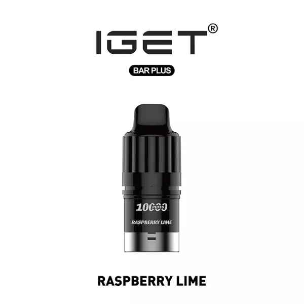 IGET Bar Plus Pod V3 Raspberry Lime 10,000 puffs