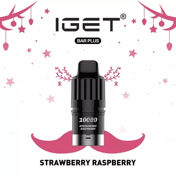 IGET Bar Plus Pod V3 Strawberry Raspberry 10,000 puffs