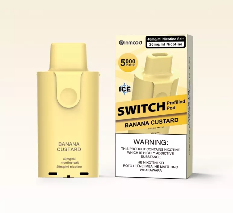 Inmood Banana Custard Switch Disposable Vape Replacement Pod 5000 Puffs