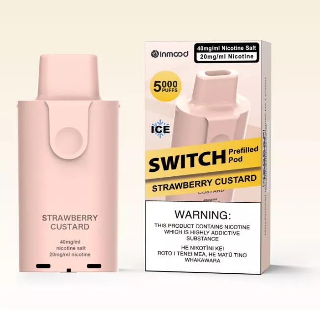 Inmood Strawberry Custard Switch Disposable Vape Replacement Pod 5000 Puffs