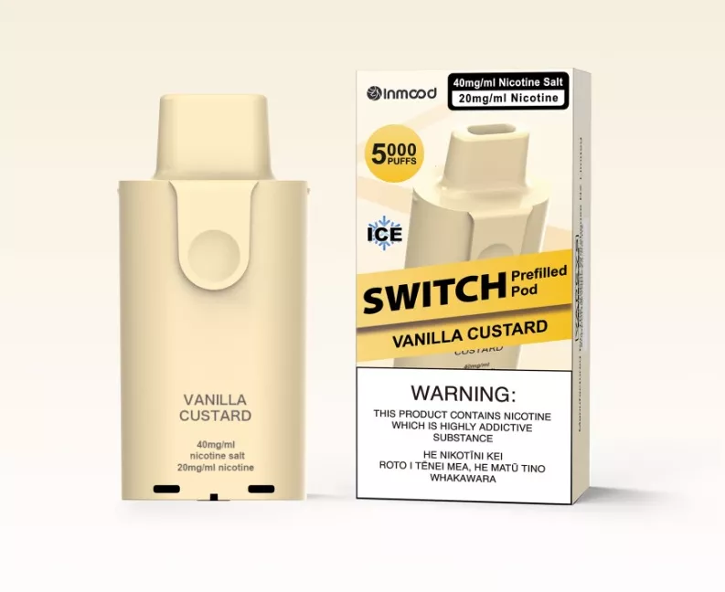 Inmood Vanilla Custard Switch Disposable Vape Replacement Pod 5000 Puffs