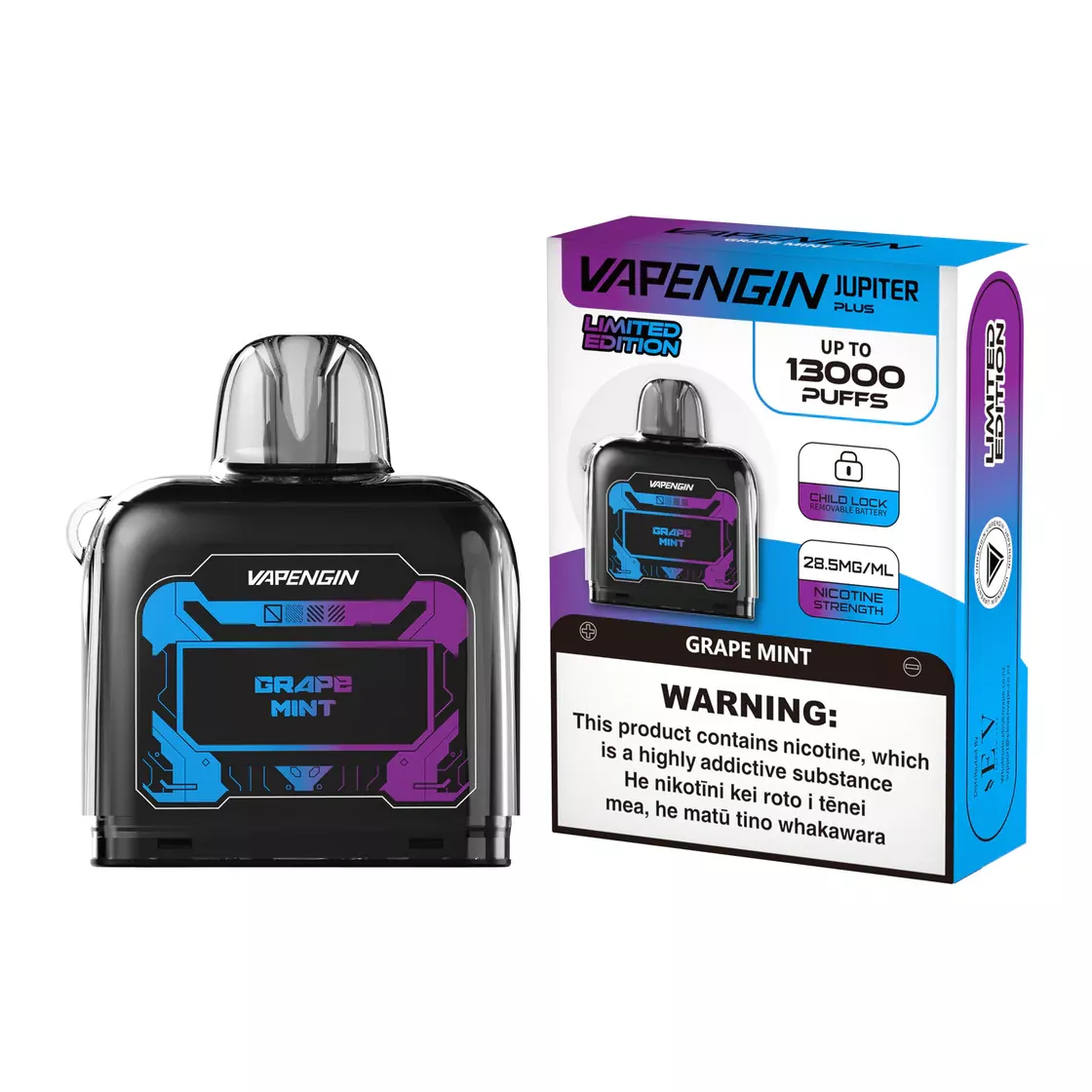 Vapengin Jupiter 2 Plus 13000 Puffs Pod Only Grape Mint