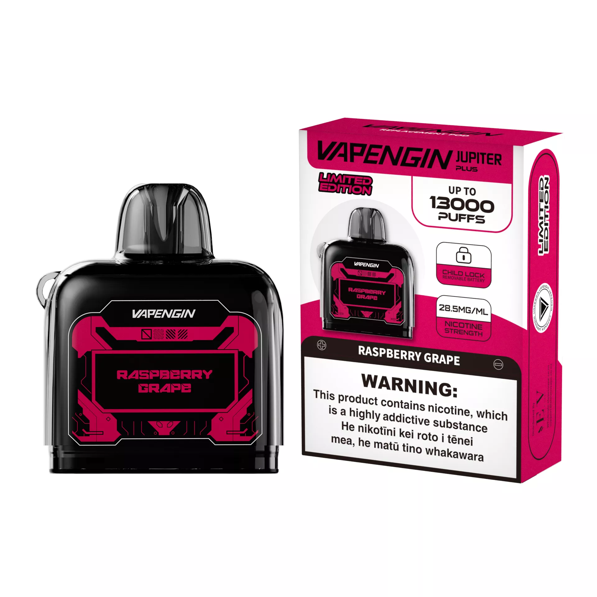 Vapengin Jupiter 2 Plus 13000 Puffs Pod Only Raspberry Grape